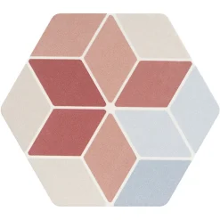 Aelle Carrelage Carrelage sol / mur hexagonal coloré 17x15 cm MINIMA8.6 MULTI COLOR 2- Carrelage Sol Uni|Carrelage Sol Pour Wc