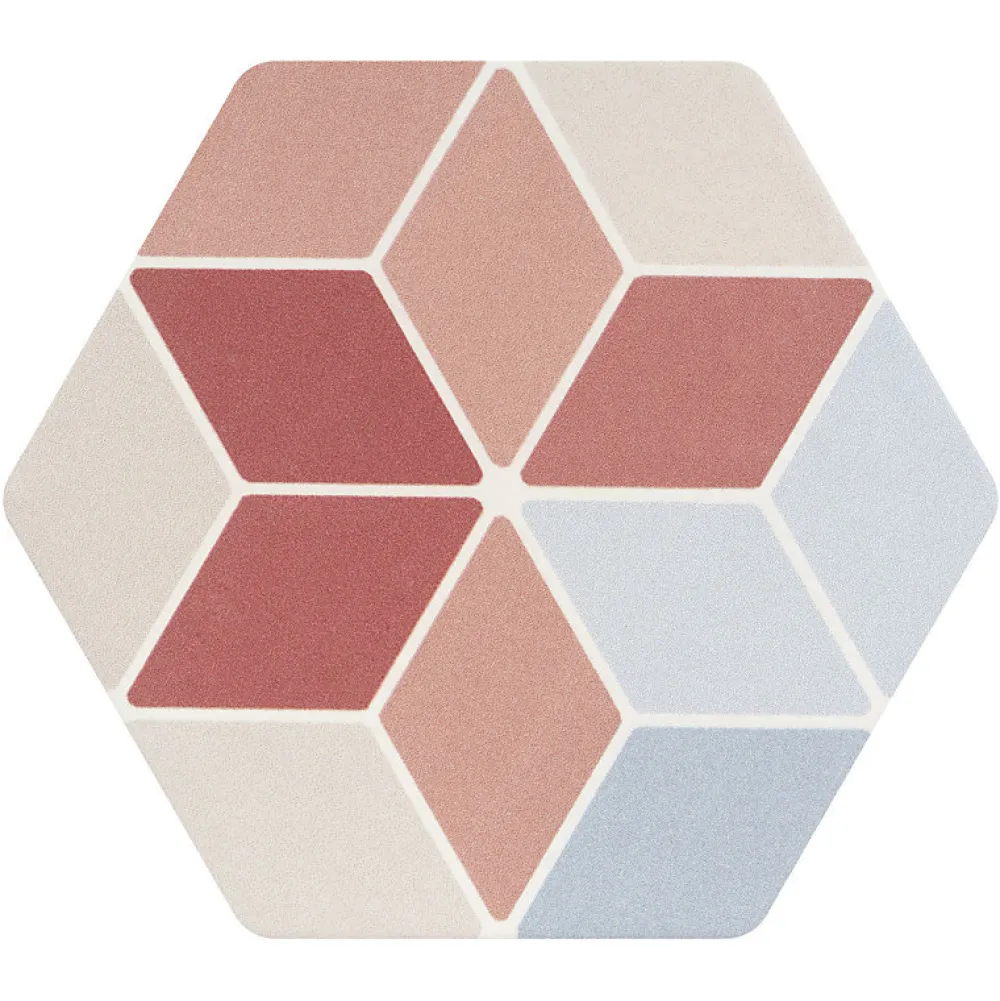 Aelle Carrelage Carrelage sol / mur hexagonal coloré 17x15 cm MINIMA8.6 MULTI COLOR 2- Carrelage Sol Uni|Carrelage Sol Pour Wc