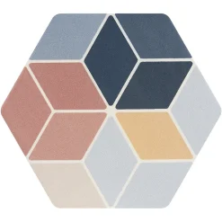 Aelle Carrelage Carrelage sol / mur hexagonal coloré 17x15 cm MINIMA8.6 MULTI COLOR 2- Carrelage Sol Uni|Carrelage Sol Pour Wc