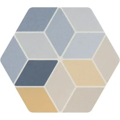 Aelle Carrelage Carrelage sol / mur hexagonal coloré 17x15 cm MINIMA8.6 MULTI COLOR 2- Carrelage Sol Uni|Carrelage Sol Pour Wc