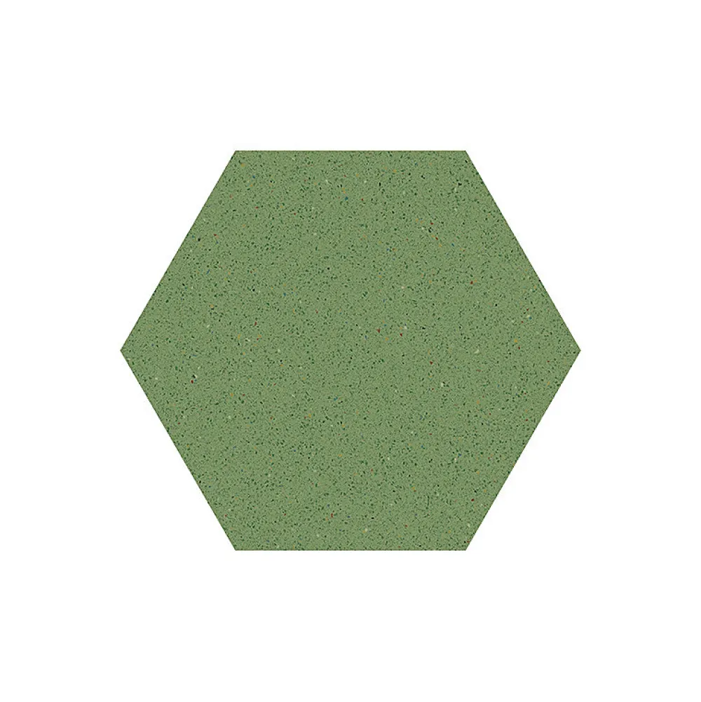 Eiffel art construction Carrelage Sol Effet Terrazzo|Carrelage Sol Pour Cuisine<Carrelage sol / mur hexagonal effet terrazzo grand format vert 51,9x59,9 cm MICRA Hexagono Verde