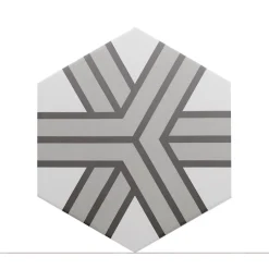 Aelle Carrelage Carrelage Sol Pour Wc|Carrelage Sol Uni<Carrelage sol / mur hexagonal à motif coloré 17,5x20 cm COIMBRA ALPHA 30656