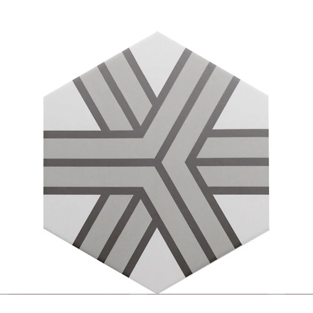 Aelle Carrelage Carrelage Sol Pour Wc|Carrelage Sol Uni<Carrelage sol / mur hexagonal à motif coloré 17,5x20 cm COIMBRA ALPHA 30656
