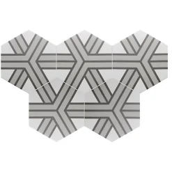 Aelle Carrelage Carrelage Sol Pour Wc|Carrelage Sol Uni<Carrelage sol / mur hexagonal à motif coloré 17,5x20 cm COIMBRA ALPHA 30656