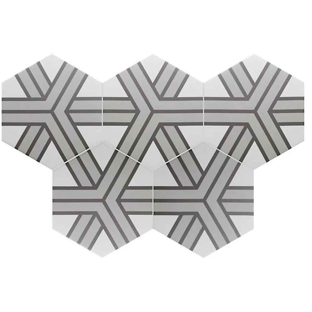 Aelle Carrelage Carrelage Sol Pour Wc|Carrelage Sol Uni<Carrelage sol / mur hexagonal à motif coloré 17,5x20 cm COIMBRA ALPHA 30656