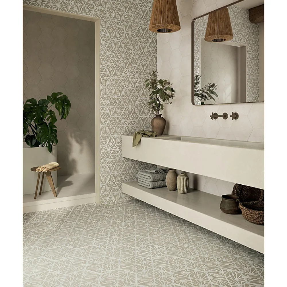 Eiffel art construction Carrelage Sol Pour Cuisine<Carrelage sol / mur hexagonal effet ciment 25x21,6 cm TERRACRETA Marna Esagono(vendu par boite de 1.18m2)