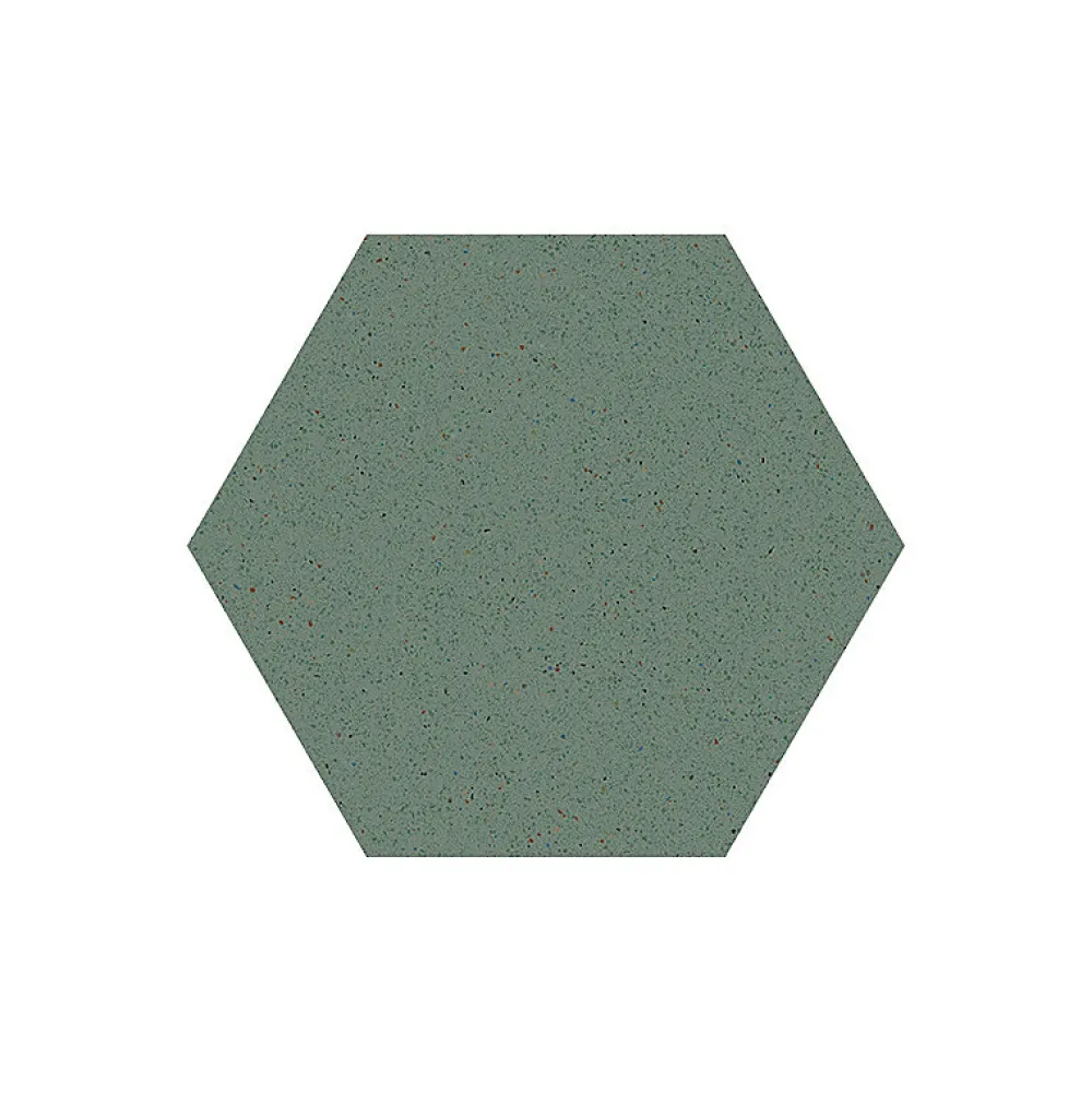 Eiffel art construction Carrelage sol / mur hexagonal effet terrazzo grand format bleu vert 51,9x59,9 cm MICRA Hexagono Indigo- Carrelage Sol Effet Terrazzo