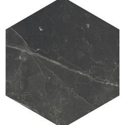 Aelle Carrelage Carrelage Sol Effet Marbre<Carrelage sol / mur hexagonal effet marbre noir mate 25x21,6 cm SCULTOREA dark diamond esagonal J471