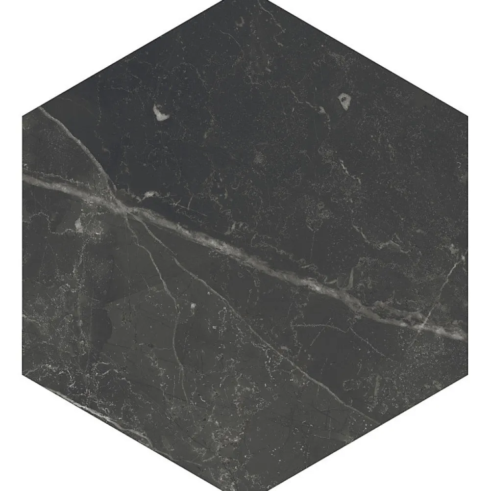 Aelle Carrelage Carrelage Sol Effet Marbre<Carrelage sol / mur hexagonal effet marbre noir mate 25x21,6 cm SCULTOREA dark diamond esagonal J471