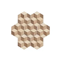 Eiffel art construction Carrelage sol / mur hexagonal effet ciment motif cube géométrique 25x21,6 cm TERRA CUBO HEXAGONAL BEIGE- Carrelage Sol Pour Wc|Carrelage Sol Uni
