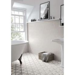 Aelle Carrelage Carrelage Sol Pour Salle De Bains|Carrelage Sol Effet Marbre<Carrelage sol / mur hexagonal effet marbre blanc mate à motif CARRARA FLOW
