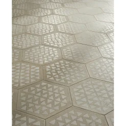 Eiffel art construction Carrelage sol / mur hexagonal effet ciment 25x21,6 cm TERRACRETA Intarsio Argilla(vendu par boite de 1.18m2)- Carrelage Sol Pour Cuisine