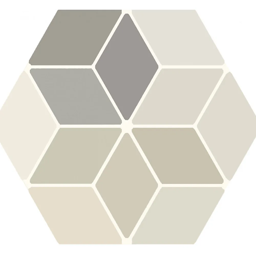Aelle Carrelage Carrelage Sol Uni|Carrelage Sol Pour Wc<Carrelage sol / mur hexagonal coloré 17x15 cm MINIMA8.6 MULTI COLOR 1 MIN103M