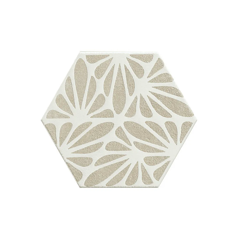 Eiffel art construction Carrelage Sol Effet Carreaux De Ciment|Carrelage Sol Pour Cuisine<Carrelage sol / mur hexagonal effet ciment 25x21,6 cm TERRACRETA Cesello Argilla (vendu par boite de 1.18m2)