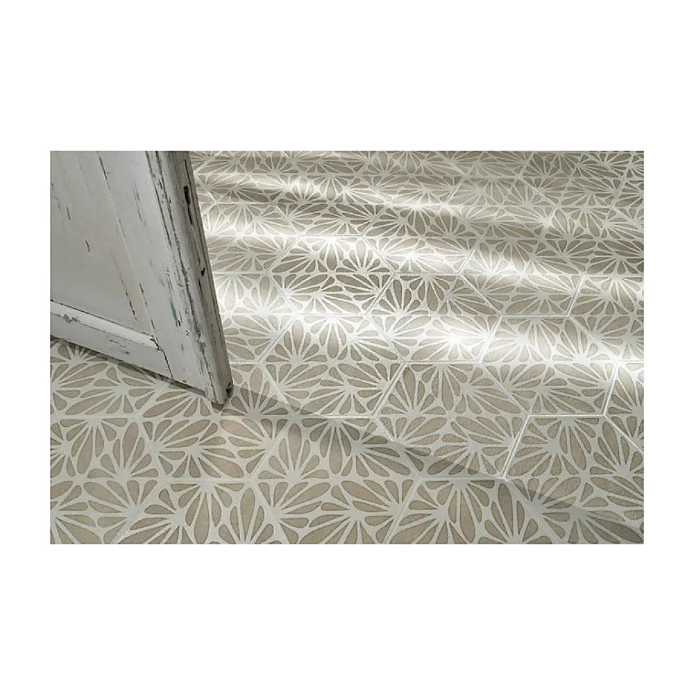 Eiffel art construction Carrelage Sol Effet Carreaux De Ciment|Carrelage Sol Pour Cuisine<Carrelage sol / mur hexagonal effet ciment 25x21,6 cm TERRACRETA Cesello Argilla (vendu par boite de 1.18m2)
