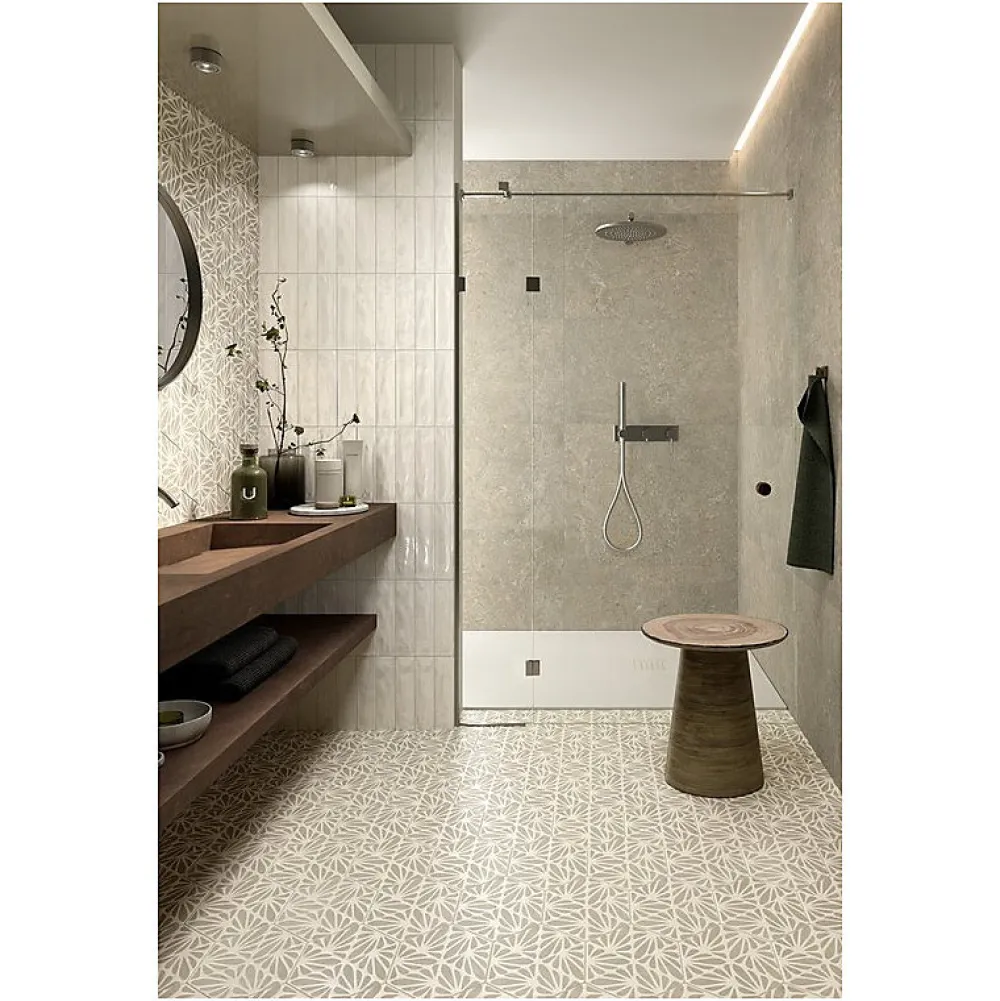 Eiffel art construction Carrelage Sol Effet Carreaux De Ciment|Carrelage Sol Pour Cuisine<Carrelage sol / mur hexagonal effet ciment 25x21,6 cm TERRACRETA Cesello Argilla (vendu par boite de 1.18m2)