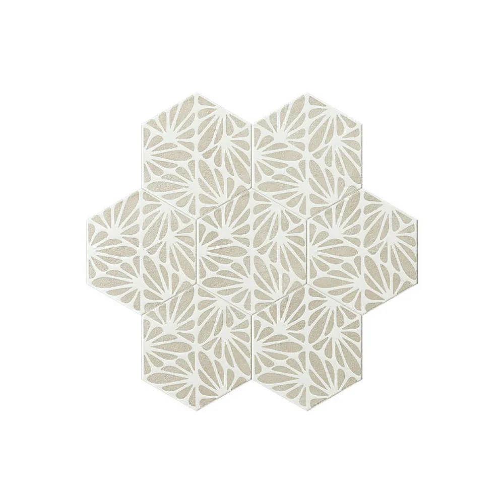 Eiffel art construction Carrelage Sol Effet Carreaux De Ciment|Carrelage Sol Pour Cuisine<Carrelage sol / mur hexagonal effet ciment 25x21,6 cm TERRACRETA Cesello Argilla (vendu par boite de 1.18m2)