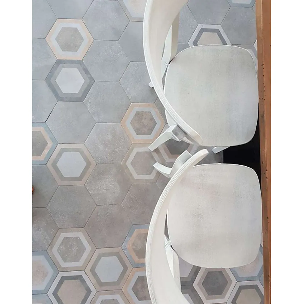 Aelle Carrelage Carrelage Sol Pour Salle De Bains<Carrelage sol / mur hexagonal effet béton gris RIFT HEXAGONO CEMENTO