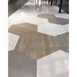 Aelle Carrelage Carrelage Sol Uni|Carrelage Sol Pour Wc<Carrelage sol / mur hexagonal effet bois grand format HEXAGONO BELICE NATURAL