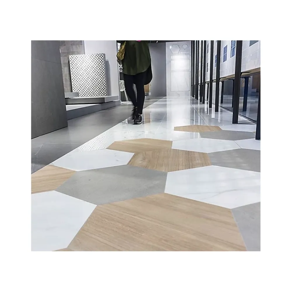 Aelle Carrelage Carrelage Sol Pour Pièce À Vivre|Carrelage Sol Effet Marbre<Carrelage sol / mur hexagonal effet marbre blanc grand format NIKOI HEXAGONO VERBIER