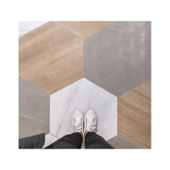 Aelle Carrelage Carrelage Sol Pour Pièce À Vivre|Carrelage Sol Effet Marbre<Carrelage sol / mur hexagonal effet marbre blanc grand format NIKOI HEXAGONO VERBIER