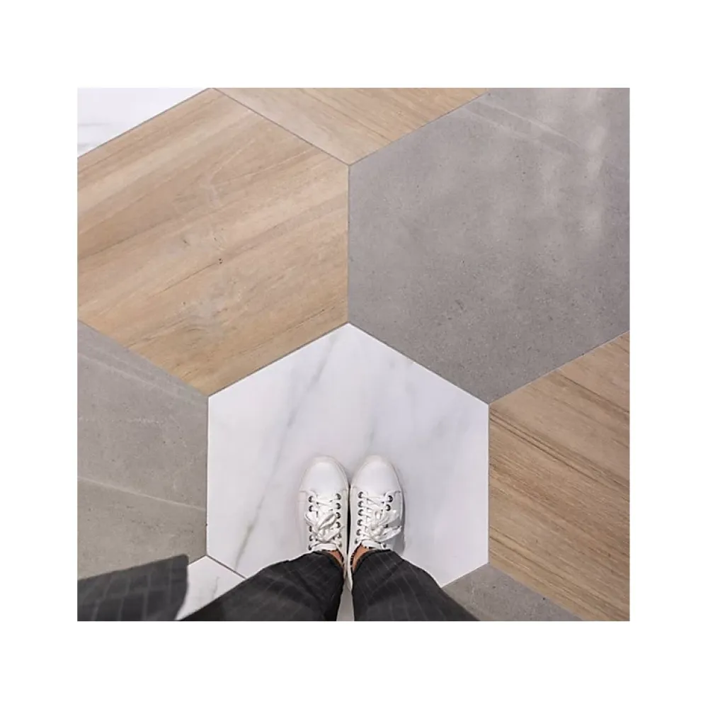 Aelle Carrelage Carrelage Sol Pour Pièce À Vivre|Carrelage Sol Effet Marbre<Carrelage sol / mur hexagonal effet marbre blanc grand format NIKOI HEXAGONO VERBIER