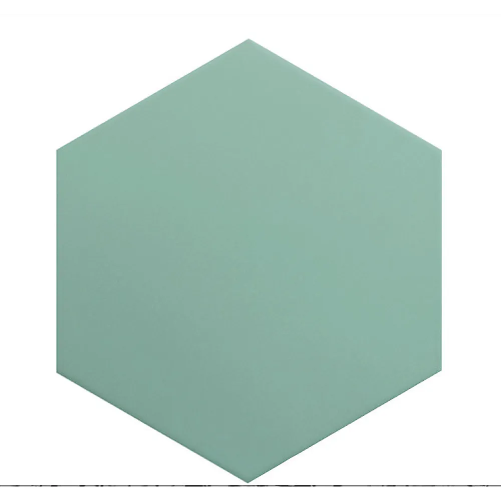 Aelle Carrelage Carrelage Sol Uni|Carrelage Sol Pour Salle De Bains<Carrelage sol / mur hexagonal uni bleu vert 17,5x20 cm COIMBRA JADE 30633