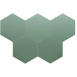 Aelle Carrelage Carrelage sol / mur hexagonal uni vert 17,5x20 cm COIMBRA PICKLE GREEN 30638- Carrelage Sol Uni