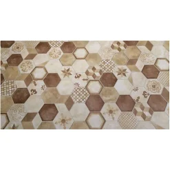Eiffel art construction Carrelage Sol Uni<Carrelage sol / mur hexagonal effet ciment motif cube 25 x 21.6 cm TERRA ROMBO HEXAGONAL 25x21,6 cm
