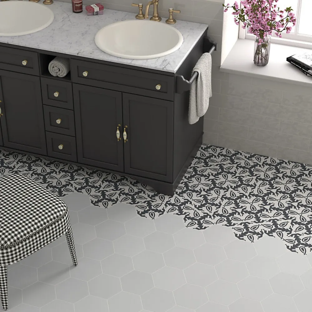 Aelle Carrelage Carrelage sol / mur hexagonal à motif coloré 17,5x20 cm COIMBRA ETERNA 30660- Carrelage Sol Pour Wc|Carrelage Sol Uni