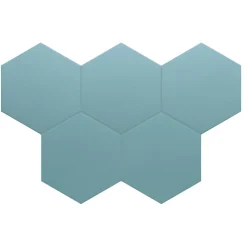 Aelle Carrelage Carrelage sol / mur hexagonal uni bleu 17,5x20 cm COIMBRA AZURE 30636- Carrelage Sol Uni|Carrelage Sol Pour Wc