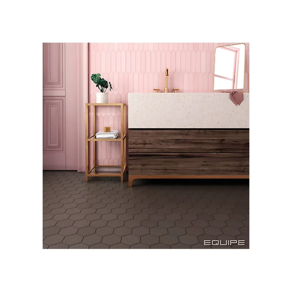 Eiffel art construction Carrelage Sol Uni|Carrelage Sol Pour Wc<Carrelage sol / mur hexagonal uni marron mate 11,6x10,1 cm KROMATIKA BROWN