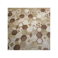 Eiffel art construction Carrelage Sol Effet Carreaux De Ciment<Carrelage sol / mur hexagonal effet ciment 25 x 21.6 cm TERRA MIX PATCHWORK HEXAGONAL BEIGE
