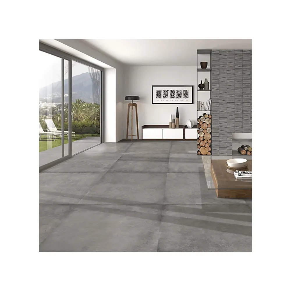 Aelle Carrelage Carrelage sol / mur moderne gris 75x75 cm MATERIKA DARK GREY- Carrelage Sol Effet Béton