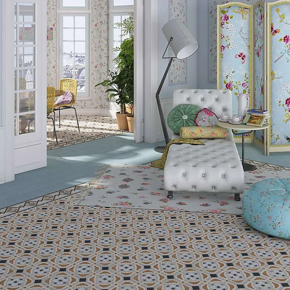 Aelle Carrelage Carrelage Sol Effet Carreaux De Ciment<Carrelage sol / mur octogonal motif 20x20 cm VODEVIL OCTOGONO ZIMER