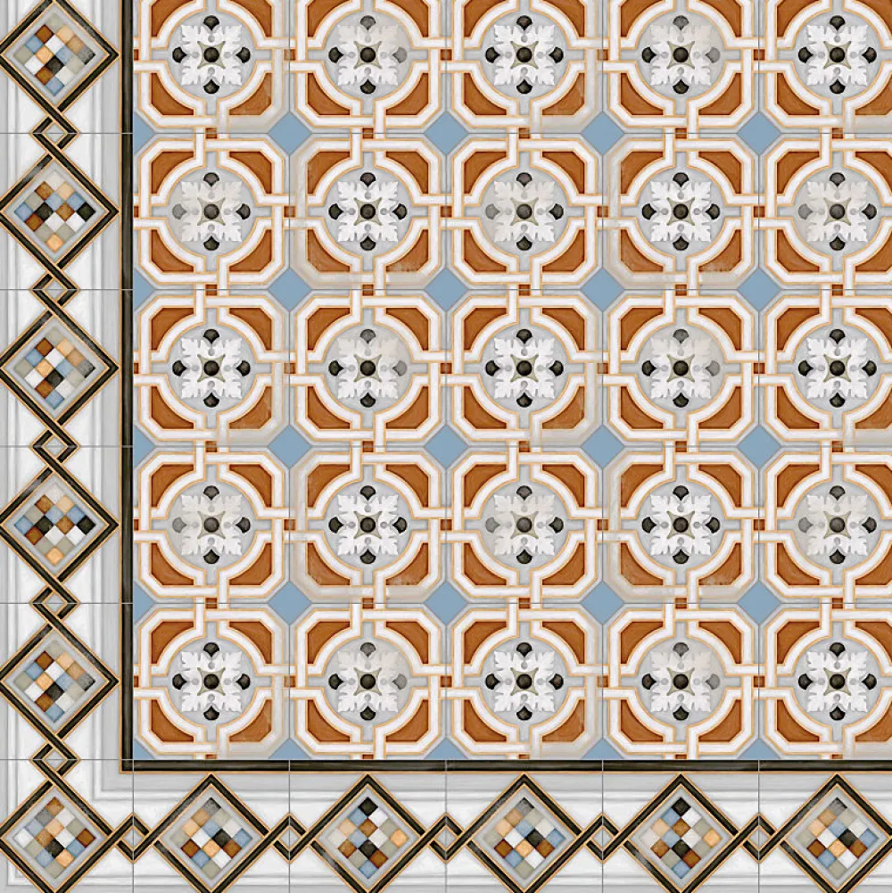 Aelle Carrelage Carrelage Sol Effet Carreaux De Ciment<Carrelage sol / mur octogonal motif 20x20 cm VODEVIL OCTOGONO ZIMER