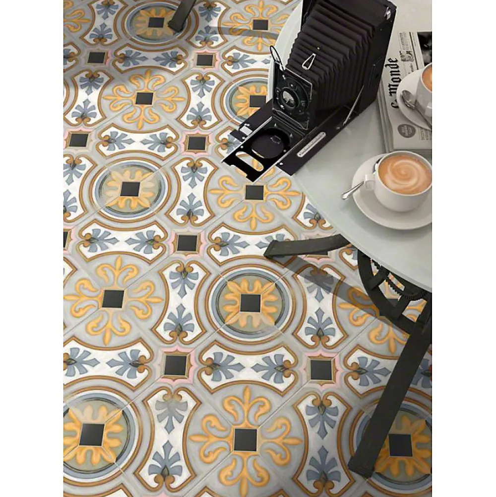 Aelle Carrelage Carrelage sol / mur octogonal motif 20x20 cm VODEVIL OCTOGONO DIGLAS- Carrelage Sol Effet Carreaux De Ciment
