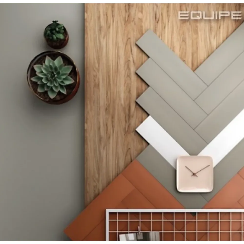 Aelle Carrelage Carrelage sol / mur pose baton rompu chevron uni vert kaki mate STROMBOLI EVERGREEN- Carrelage Sol Uni