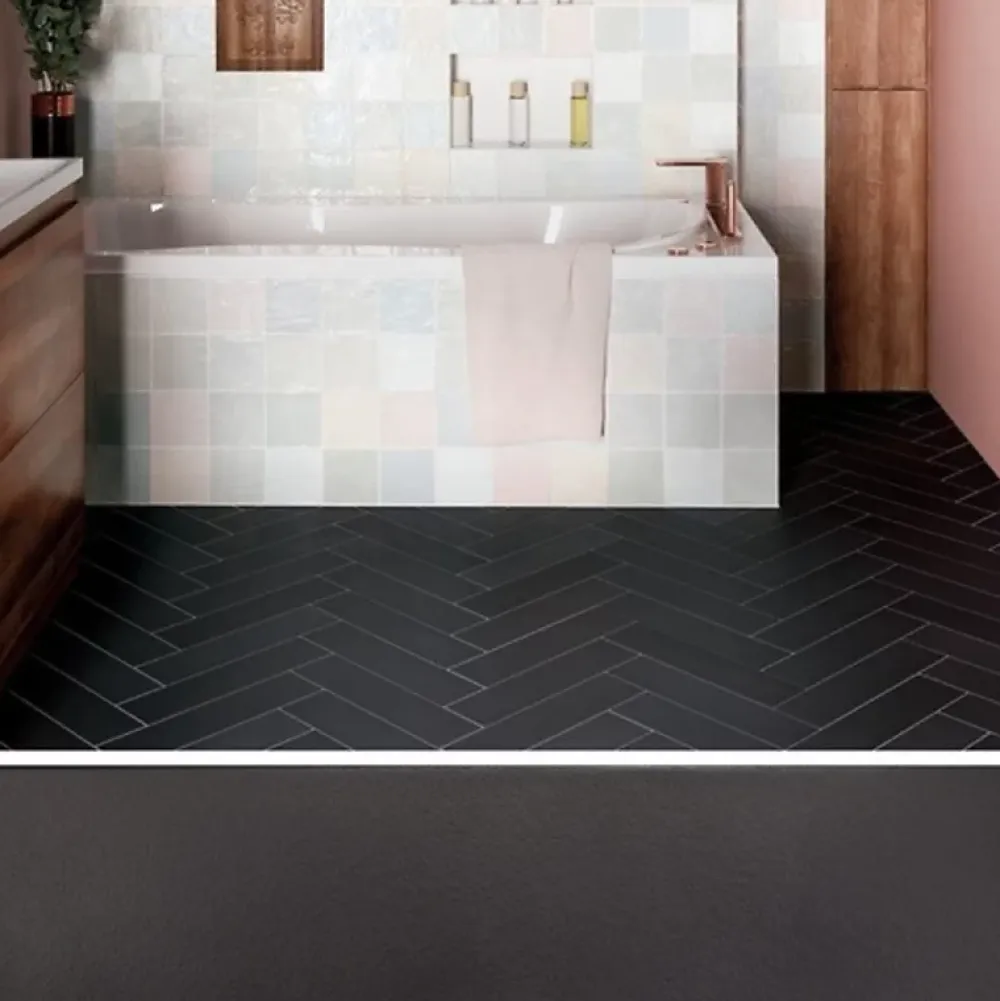 Aelle Carrelage Carrelage sol / mur pose baton rompu chevron uninoir anthracite mate STROMBOLI BLACK CITY- Carrelage Sol Uni