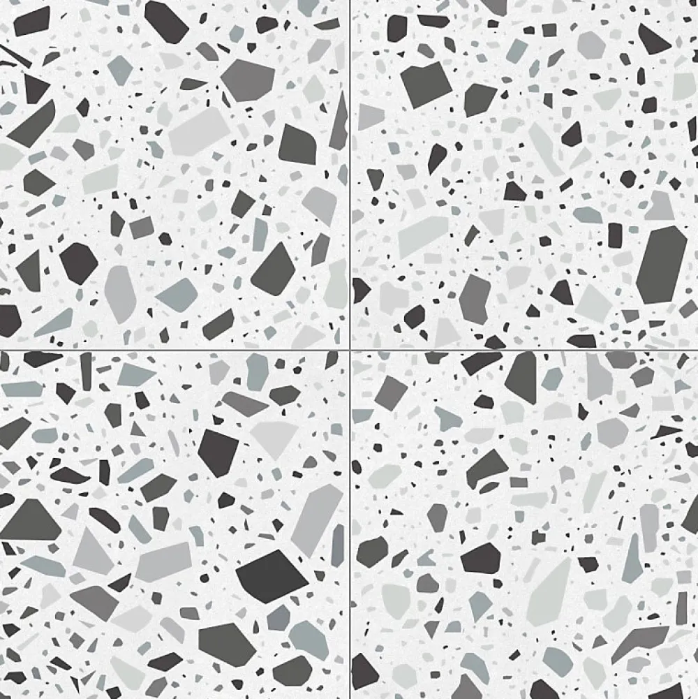 Aelle Carrelage Carrelage Sol Effet Terrazzo|Carrelage Sol Pour Cuisine<Carrelage sol / mur terrazzo multicouleur 18,6x18,6 cm CONFETTI BIANCO GRIGIO