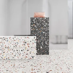 Aelle Carrelage Carrelage sol / mur terrazzo multicouleur 18,6x18,6 cm CONFETTI BIANCO MULTICOLOR- Carrelage Sol Effet Terrazzo