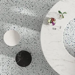 Aelle Carrelage Carrelage sol / mur terrazzo multicouleur 18,6x18,6 cm CONFETTI BIANCO PETROLIO- Carrelage Sol Effet Terrazzo