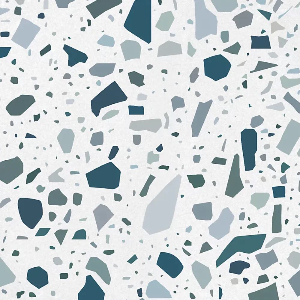 Aelle Carrelage Carrelage sol / mur terrazzo multicouleur 18,6x18,6 cm CONFETTI BIANCO PETROLIO- Carrelage Sol Effet Terrazzo