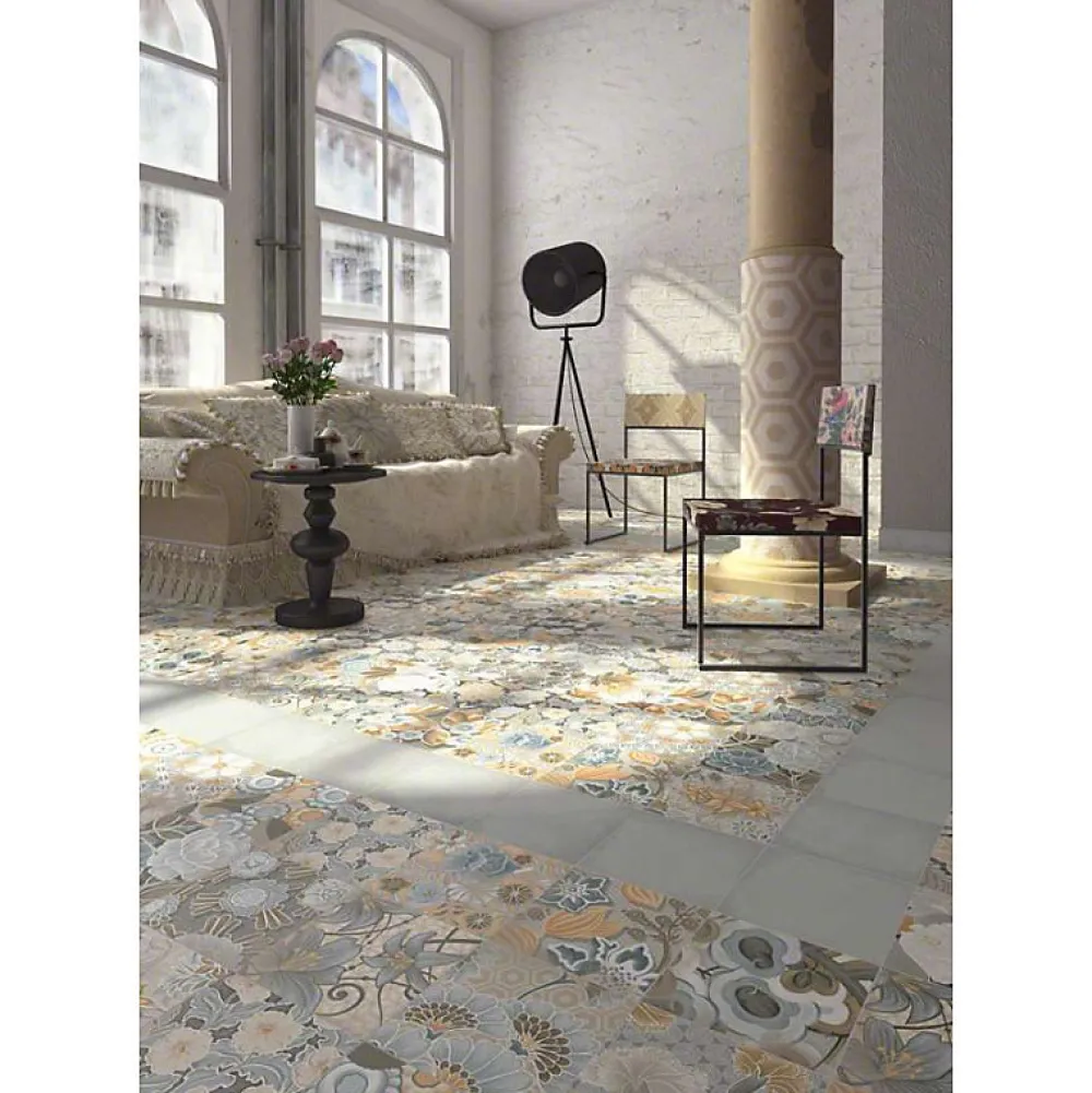 Aelle Carrelage Carrelage sol / mur uni gris VODEVIL HUMO 20 x 20 cm - Carrelage uni gris- Carrelage Sol Pour Cuisine