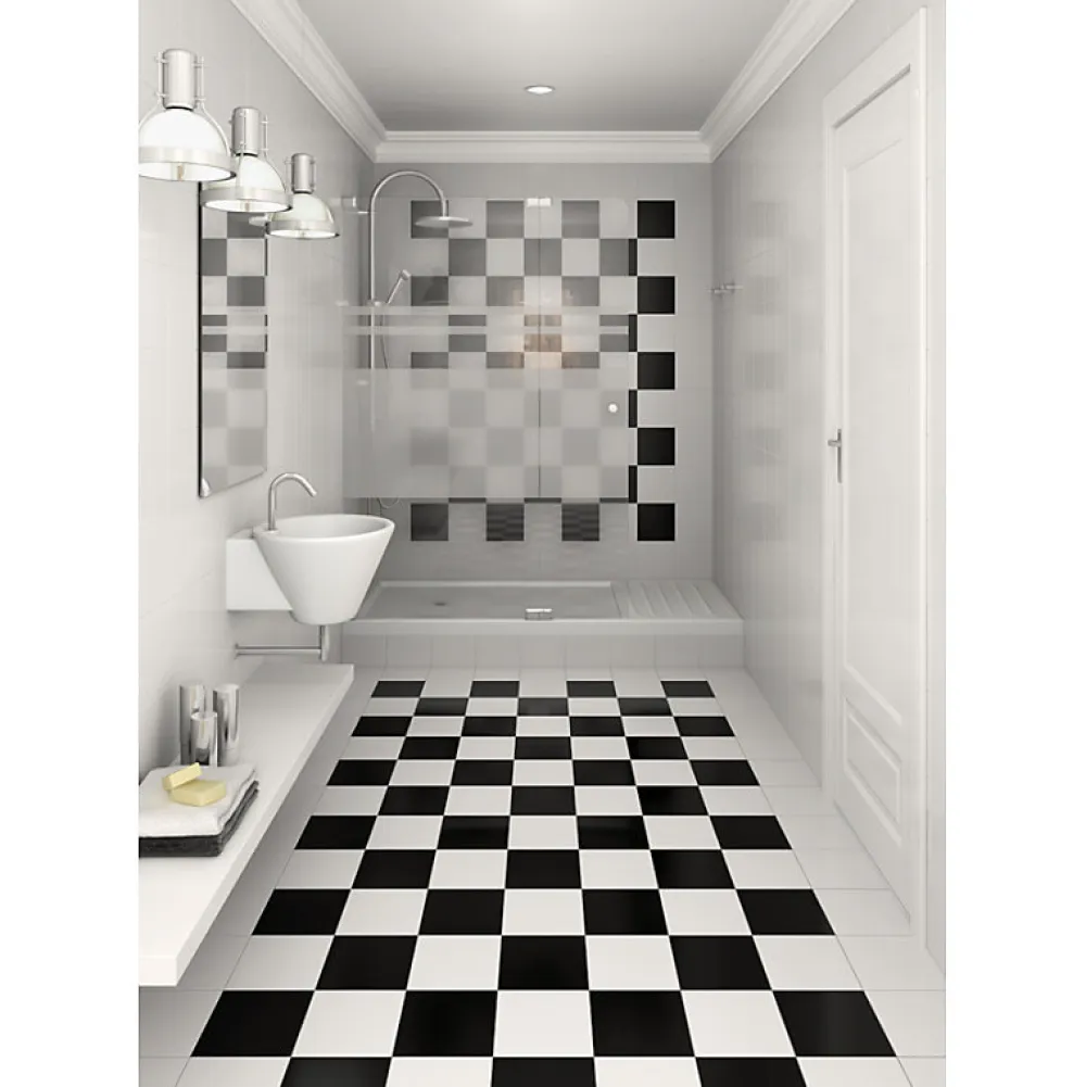 Aelle Carrelage Carrelage sol / mur 31.6x31.6 uni noir pure MONOCOLOR NEGRO- Carrelage Sol Pour Wc