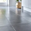 GoodHome Carrelage Sol Pour Pièce À Vivre|Carrelage Mural Effet Béton<Carrelage sol anthracite effet béton L.42,6 x l.42,6 cm x ép.7,4 mm, Konkrete
