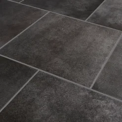 GoodHome Carrelage Sol Pour Pièce À Vivre|Carrelage Mural Effet Béton<Carrelage sol anthracite effet béton L.42,6 x l.42,6 cm x ép.7,4 mm, Konkrete