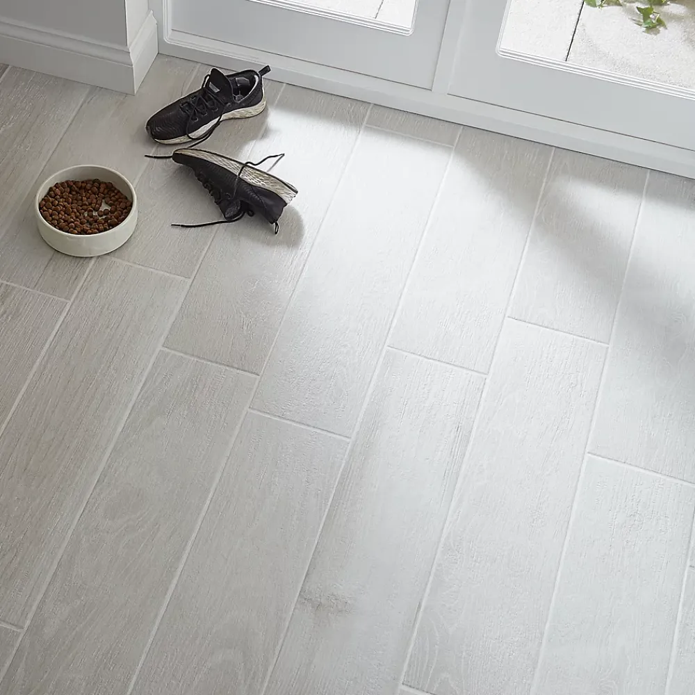 Colours Carrelage sol blanc 20 x 80 cm Pine Wood- Carrelage Mural Pour Pièce À Vivre|Carrelage Sol Pour Salle De Bains