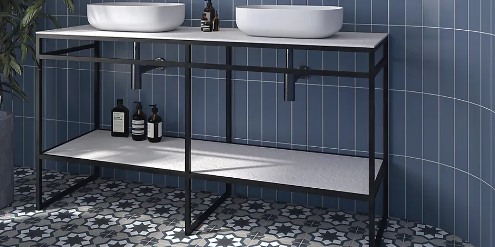 Reflex Boutique Carrelage sol effet carreaux de ciment Classico capri cold 20x20 cm - Réflex boutique- Carrelage Sol Effet Carreaux De Ciment
