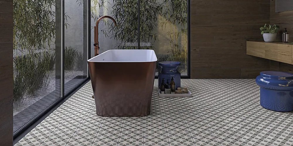 Reflex Boutique Carrelage sol effet carreaux de ciment Classico pop warm 20x20 cm - Réflex boutique- Carrelage Sol Effet Carreaux De Ciment